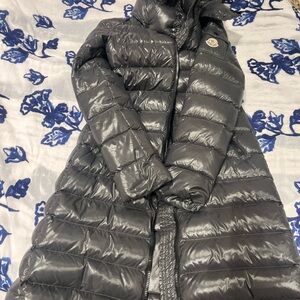 Moncler Moka - Shiny Charcoal Puffer Size 0